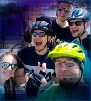 Team Fahrradtour verpixelt